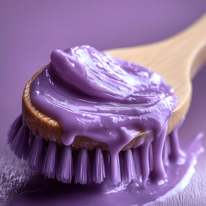 purple toothpaste