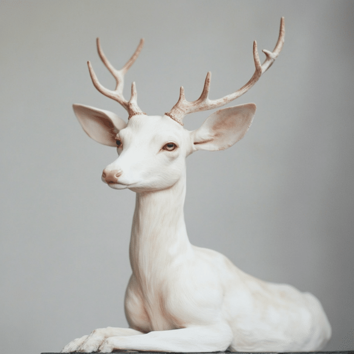 albino deer