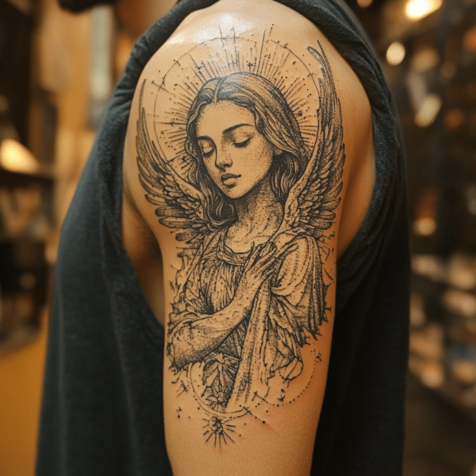 angel tattoo