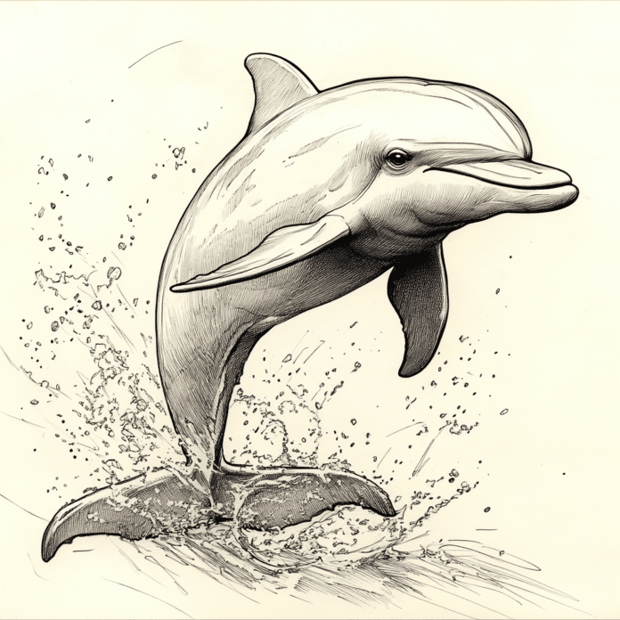 dolphin drawing